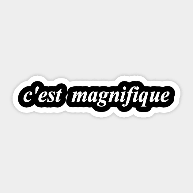 cest magnifique thats magnificent Sticker by NotComplainingJustAsking